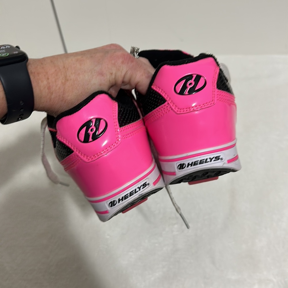 Heelys Hot Pink/Black/White Roller Lace Up Sneakers Womens 6/Youth 5 - Picture 5 of 13